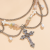 INS Accessories Unique and Cool Cross Choker with Small Design Sense, Beaded Necklace in Jackson Style