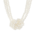 Vintage Choker Accessories Spliced Knotted Multi-Layer Faux Pearl Necklace, French Style Beaded Collar Chain for Women