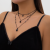 Cross-border ins accessories, gothic-style tassel choker, crystal-like metal multi-layer necklace