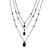 Cross-border ins accessories, gothic-style tassel choker, crystal-like metal multi-layer necklace