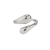 Accessories for ins style, niche trendy design, curved surface ring joint ring, exaggerated open ring.