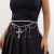 Cross tassel waist chain for women, adorned with body chain, featuring faux pearls and vintage beaded design
