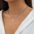Versatile sparkling chain collar accessory for women, featuring a simple double-layer design adorned with crystal-studde