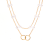 Versatile Imitation Pearl Sweet Necklace Simple Rhinestone Tassel Multi-Layer Necklace Accessories