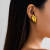 INS Style, Unique Personalized Earrings, Textured Alloy Ear Studs, Small and Niche Ear Jewelry for Women.