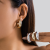 Personalized Design Smooth Bead Earrings Simple Circle Waterdrop Ear Studs, Geometric Ear Cuff