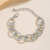 Fashionable and Personalized Aluminum Chain Bracelet: Stylish Geometric Metal Clasp Wristband for Women