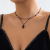 INS Style Unique Necklace Simple Crystal Tassel Necklace, Versatile Gothic Collar.