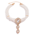 Fashionable Jewelry Imitation Pearl and Rhinestone Chic Necklace, Elegant Vintage Style Beaded Choker