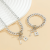 Border Ornament Metal Necklace for Women Niche Design Ornament All-Match Rhinestone Chain Necklace