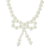 Hot Sale French Style Bow Choker All-Match Necklace Foreign Trade Bead String Jewelry Imitation Pearl Necklace