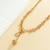 Sweet Cool Metal Necklace Female with Hearts Tassel Jewelry Ornament All-Match Rhinestone Chain Necklace