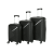 Markssman 2023 New Pp Suitcase Three-Piece Trolley Case Pp Luggage Pp Draw-Bar Box Anti-Pressure and Anti-Freezing
