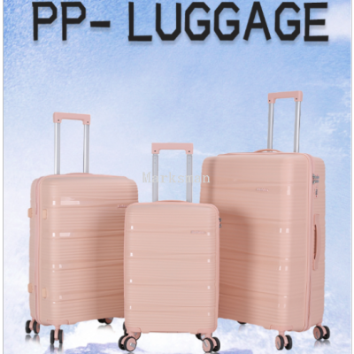 Pp Injection Box Mute Universal Wheel Set Export Suitcase Large Size Password Suitcase Alloy Draw-Bar Luggage