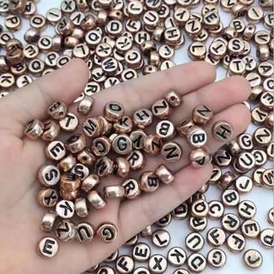 100pcs round 4*7 Letter Beads DIY Beads Jewelry Handmade Beaded Jewelry Accessories Manufacturer