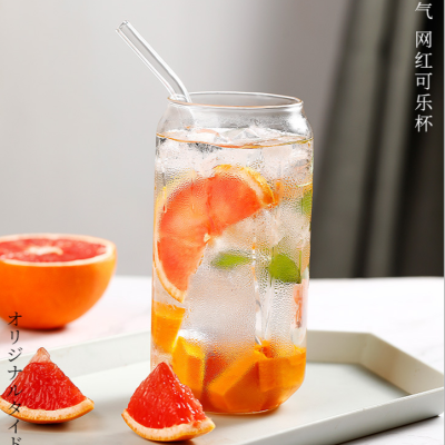 Gaopeng Silicon Glass Cans Coke Cup Shaped Cup Ins Wind Net Red Cool Drinks Cup Beverage Juice Coffee Cup