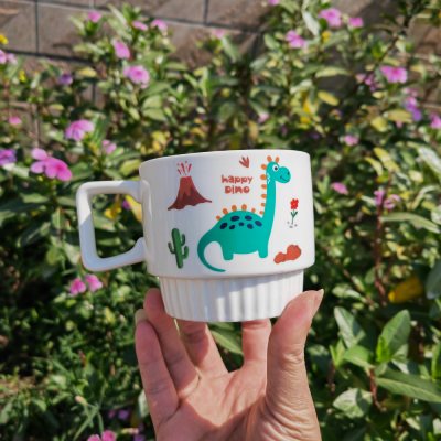 Innovative Cartoon Cute Dinosaur Ceramic Cup Office Water Glass Mug Coffee Cup Household Milk Cup Gift Cup