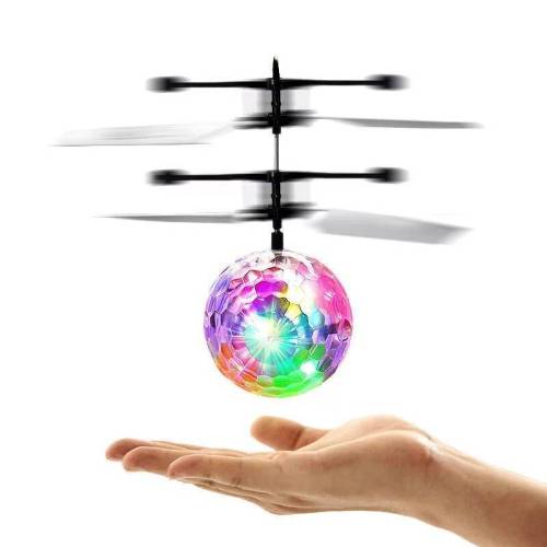 foreign trade hot sale induction suspension crystal ball body sense colorful ball induction flying little flying fairy helicopter children‘s toy