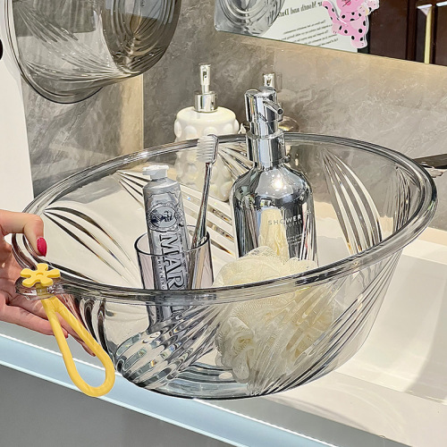 transparent washbasin good-looking laundry basin basin wash basin kitchen vegetable basin pet plastic basin factory wholesale