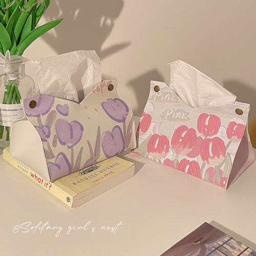 ins home tissue box living room tissue box multifunctional storage napkin simple modern tulip tissue box
