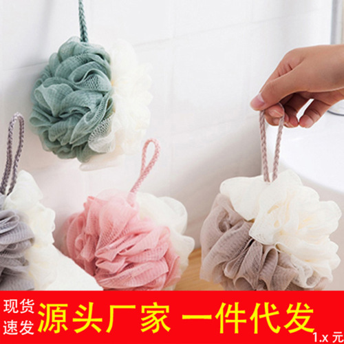 dual-color patchwork adult bath salt rubbing back rich foaming not scattered super soft rubbing bath exfoliating loofah flowers