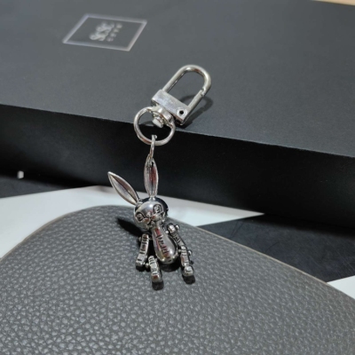 Cross-Border Movable Rabbit Keychain Zodiac Rabbit Key Chain Cartoon Animal Pendant Backpack Pendant Wholesale