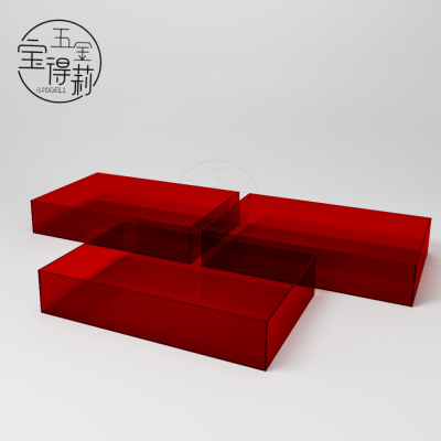 DIY Red Acrylic Tiandigai Color Hand Box Storage Box Wedding Gift Box New Year Gift