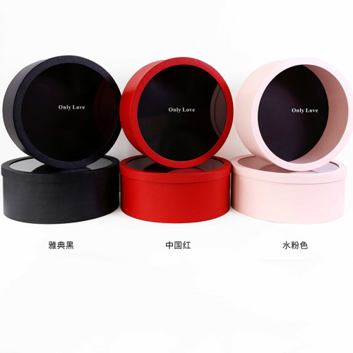 情人节鲜花pvc防水盒子塑料圆形伴手礼包装盒水果年货橱窗礼品盒