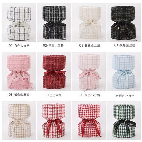 小香风一体式花束定型片包花布圆形懒人包花神器diy鲜花包装材料