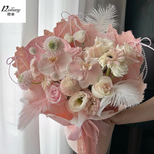 彩色羽毛 鸵鸟毛配饰鲜花花束礼盒装饰品手工diy礼物包装花艺材料