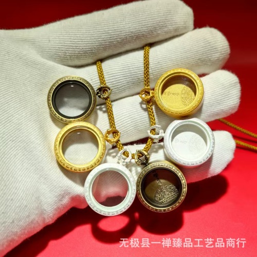 精品防水盒窗口1.5 2.0 2.5 3.5cm圆形唐卡盒嘎乌盒吊坠纯铜材质