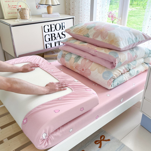 2025新款学生宿舍床上全棉三件套床笠单人被子被褥全套一整套