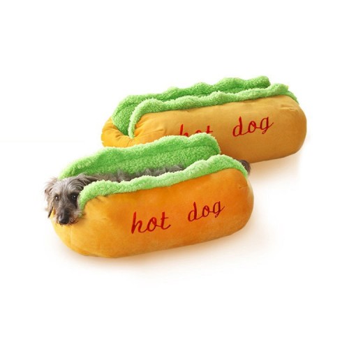 C外贸专供秋冬可爱热狗宠物窝可拆洗垫子猫窝狗窝时尚保暖宠物窝