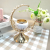 European-Style Dining Table Candlestick Decoration Nordic Romantic American Crystal Candle Holder Golden Iron French Decoration Decoration