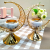 European-Style Dining Table Candlestick Decoration Nordic Romantic American Crystal Candle Holder Golden Iron French Decoration Decoration