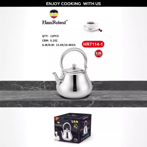 HausRoland不锈钢水壶3.0L食品级不锈钢水壶大容量不锈钢烧水壶