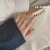 Ring Non-Fading Ins Style Retro Opening Special-Interest Design High-Grade Square Light Luxury Korean Jewelry Ring Female