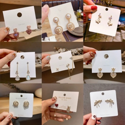 925 Silver Korean Dongdaemun Earrings New Online Influencer Fashion Personalized Graceful and Wild Earrings Simple and Stylish Earrings