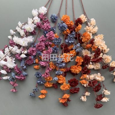 New Artificial Flower Small Horn Flower Wedding Wedding Hall Ceiling Fake Flower Hotel Home Engineering Decoration Artificial Flowers