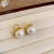 Silver Needle Vintage Pearl Love Heart Flowers Earrings Light Luxury High-Grade Earrings Female Earrings Wholesale