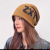 Hat for Women 2023 New Autumn and Winter Letters Show Face Small Big Head Circumference Knitted Hat Fashion Letters Confinement Pile Heap Cap