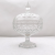 Crystal Glass Sugar Bowl European Candy Dish Large Transparent Dried Fruit Jar with Lid High Leg Small Crown Glass
