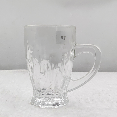Beer Steins Large Capacity Transparent Glass with Handle Beer Mug Restaurant Bar KTV Beer Steins Printable Advertising Cup