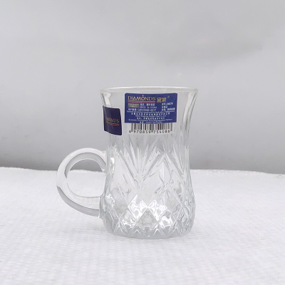 Beer Drink Cup Exquisite High-End Cup Commercial Household Glass Creative Products with Handle Wine Glass