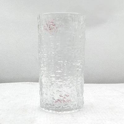 Nordic Ins Simple Glacier Glass Hammered Pattern Cup Household Glass Transparent Cup Factory Direct Sales