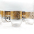 Clear Glass Cup New Decals Tass Glass Cup Bronzing Embossed Flower Glass Coffee Cup Latte Cup