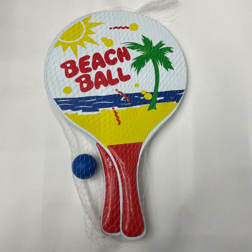 beach racket large board size coconut tree pattern three-color screen printing pattern mixed color packaging
