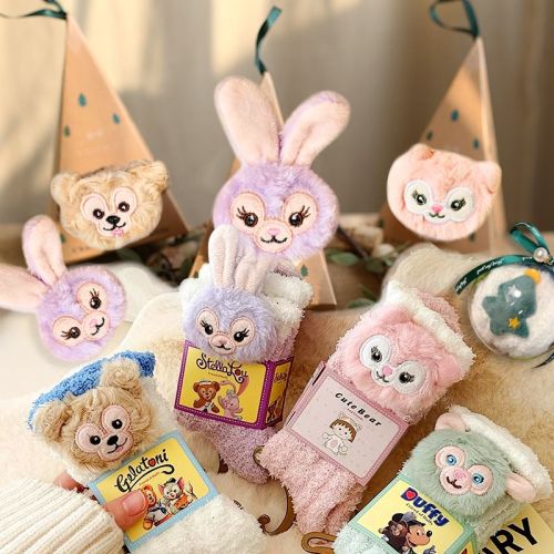 autumn and winter thickening warm floor socks christmas home coral fleece socks female cartoon cute sleeping socks maternity socks