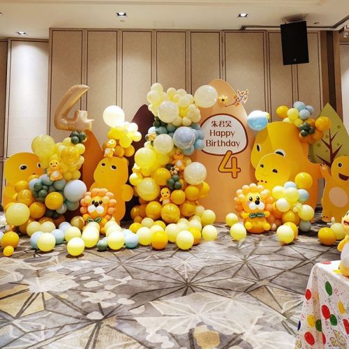 small milk blocks dragon theme children‘s cartoon sweet potato same style baby birthday banquet restaurant balloon background dress up customization kt board