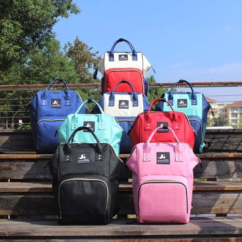 亚马逊大容量妈妈包双肩背包妈咪包双肩多功能外出母婴包扩容减负